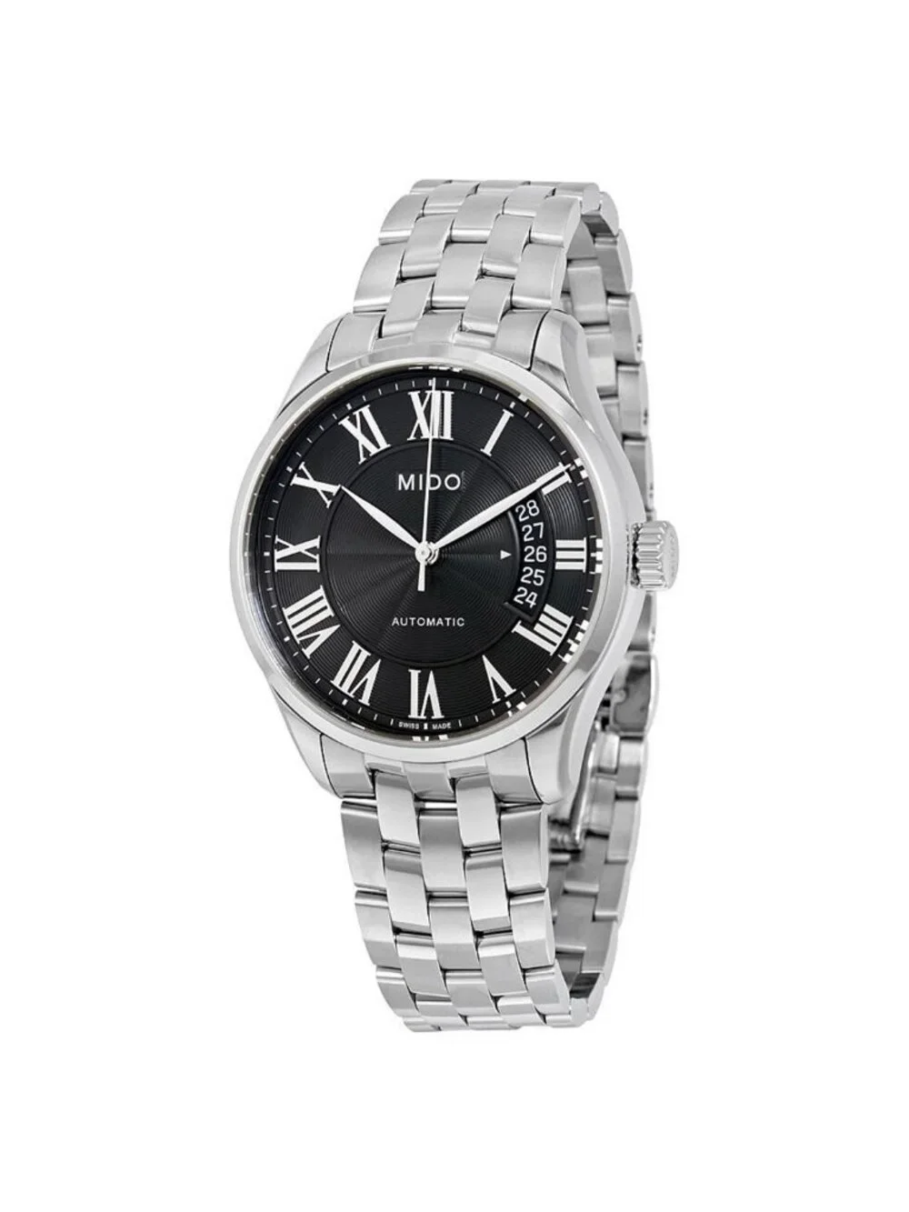 NWT Mido Belluna II Automatic Black Dial Men's Watch M024.407.11.053.00